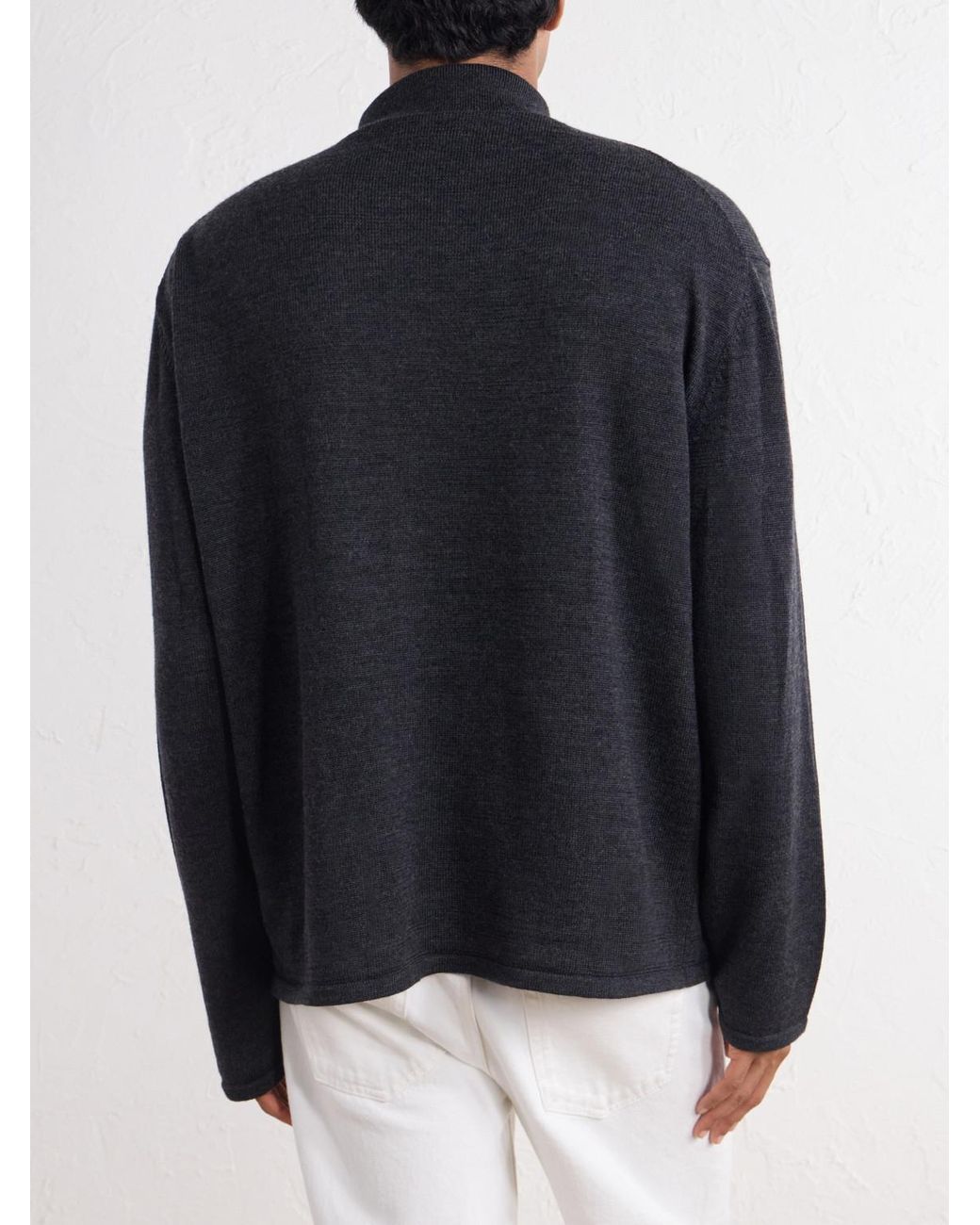 Margaret Howell Blue Merino Wool Cardigan for men