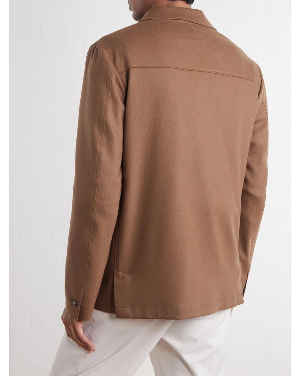 Canali Brown Wool-Blend Jacket for men