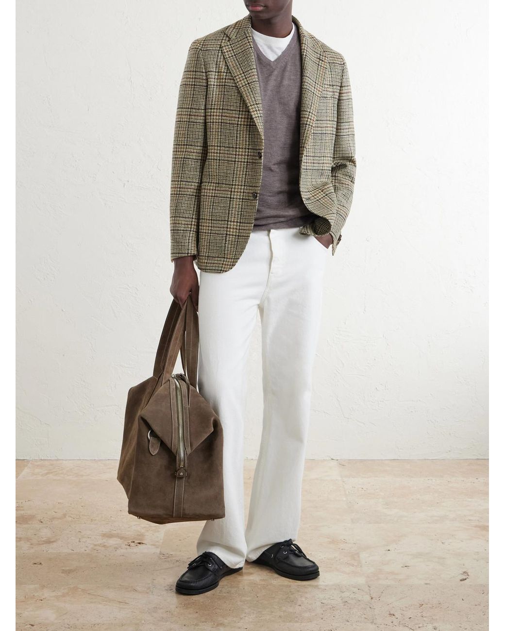 N.Peal Cashmere Gray Conduit Cashmere And Silk-Blend Sweater for men