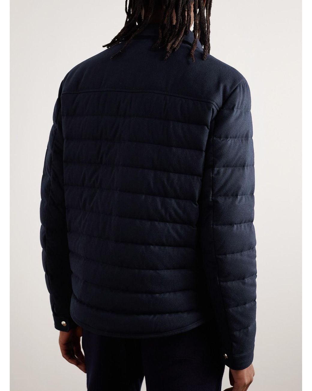 Moncler Blue Mirmandix Slim-Fit Quilted Felt Down Jacket for men