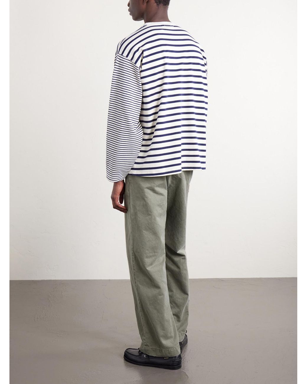 Remi Relief Blue Striped Cotton-jersey T-shirt for men