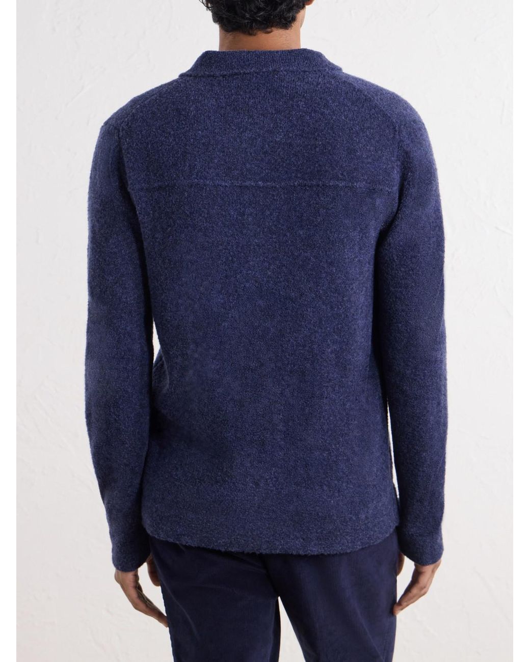 Slowear Blue Zanone Bouclé Wool-blend Cardigan for men