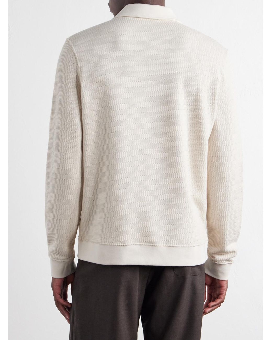 Mr P. Natural Cotton Polo Sweater for men