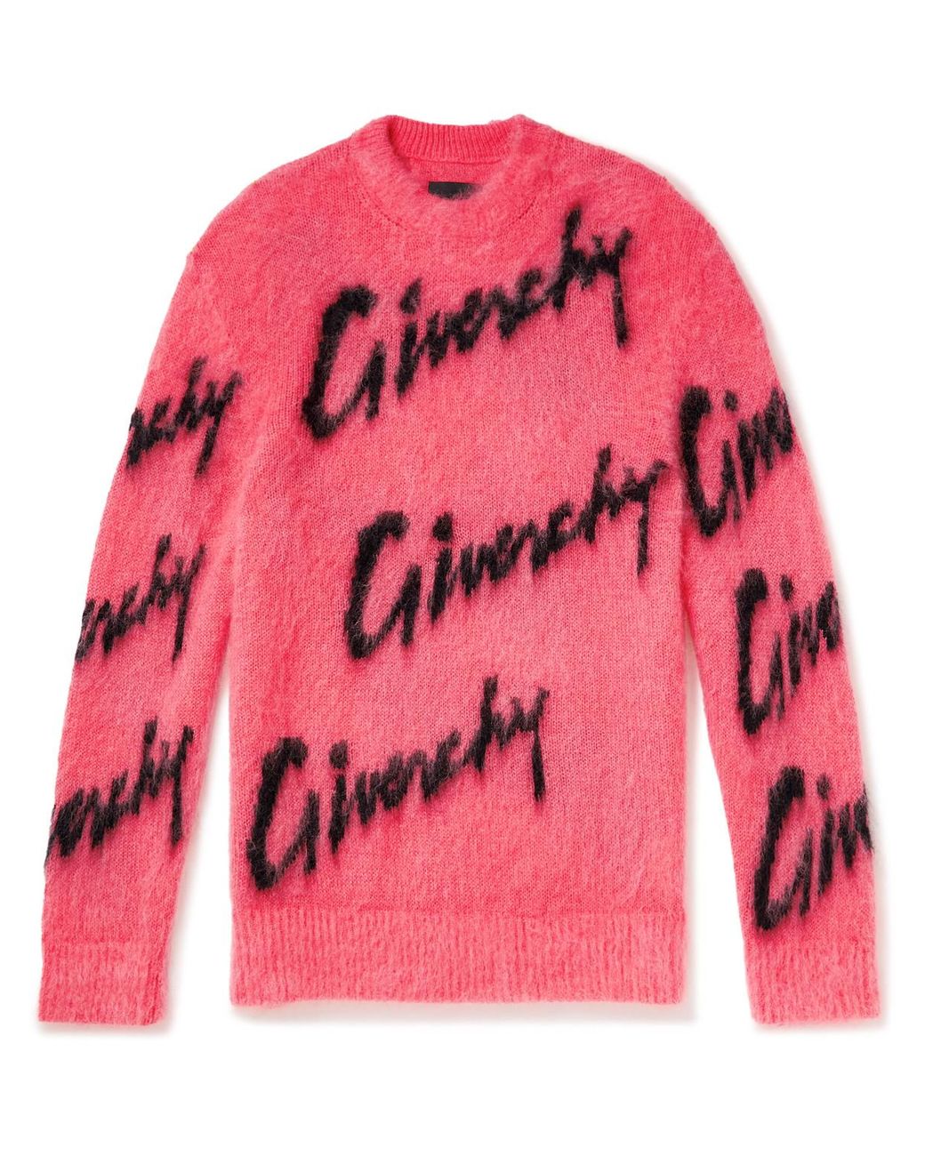 Givenchy Logo Intarsia-knit Sweater in Pink for Men | Lyst