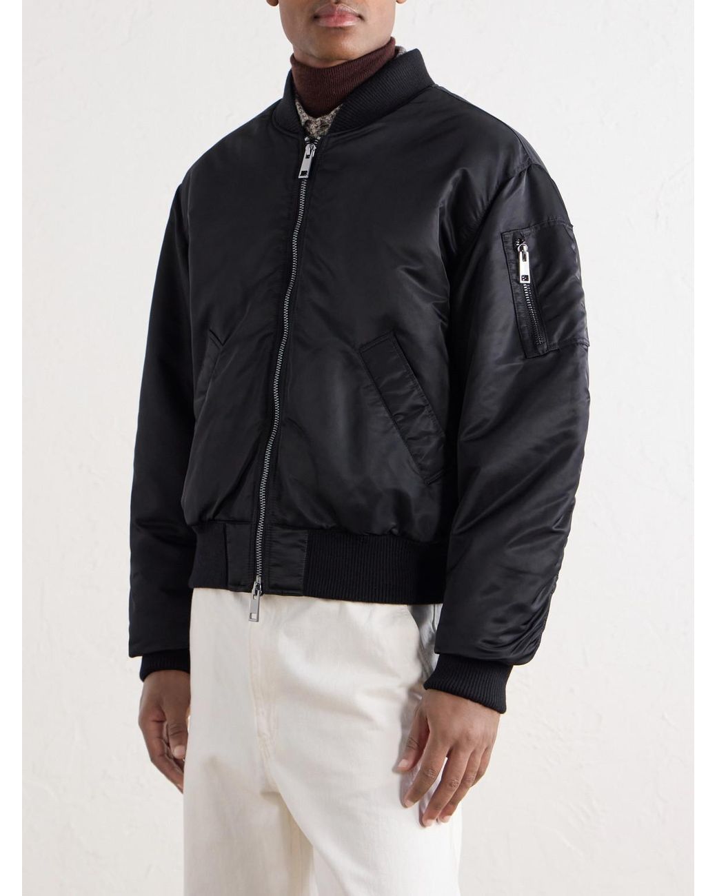 Officine Generale Blue Javier Padded Shell Bomber Jacket for men