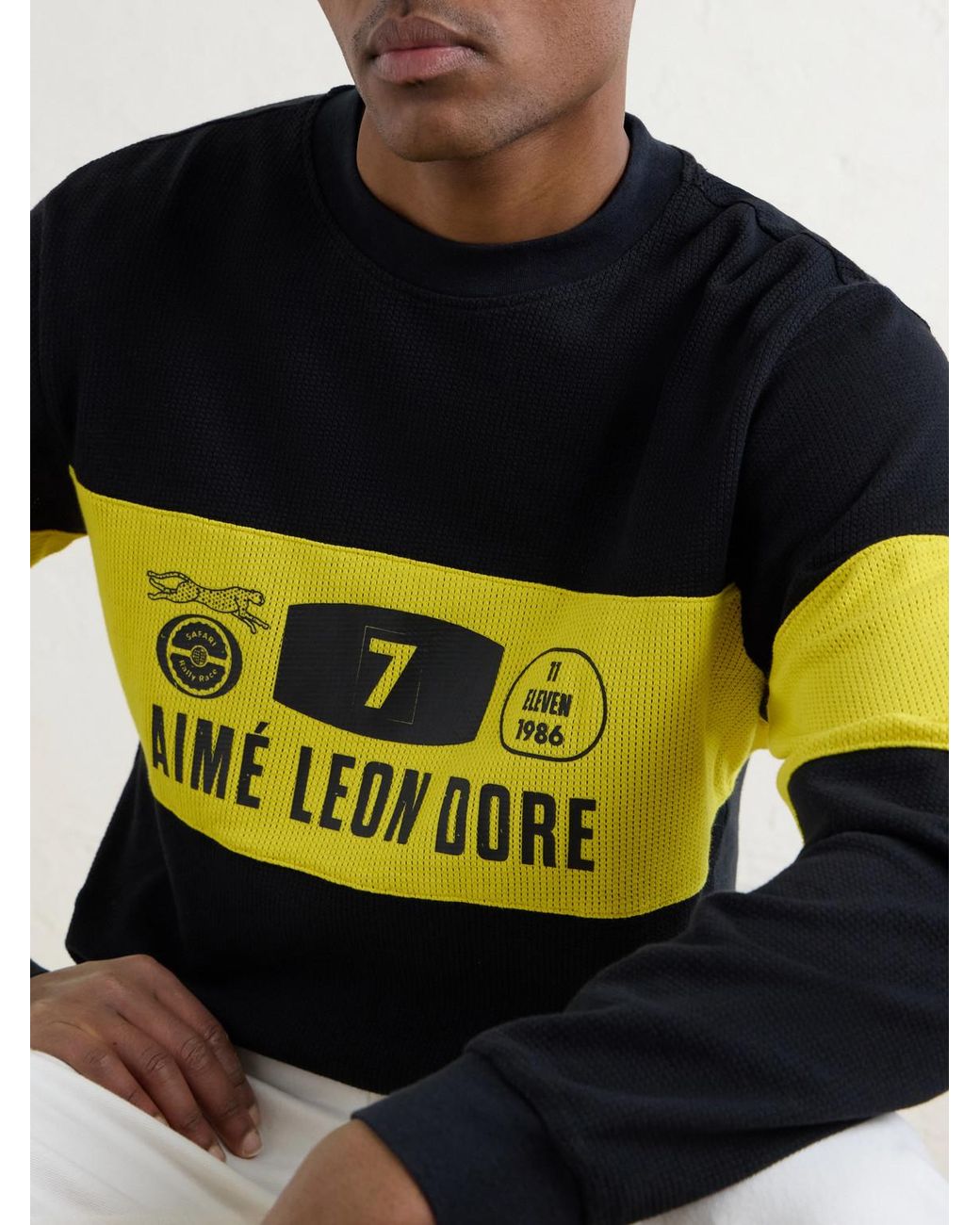 Aimé Leon Dore Blue Rally Logo-Print Cotton Sweater for men