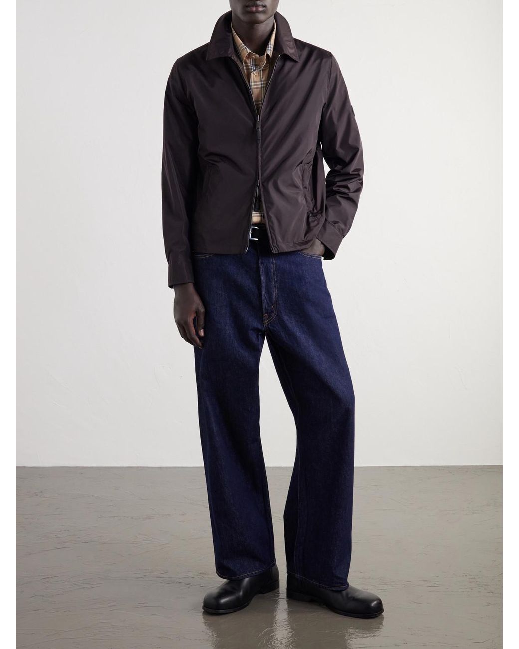Burberry Gray Logo-Appliquéd Shell Jacket for men
