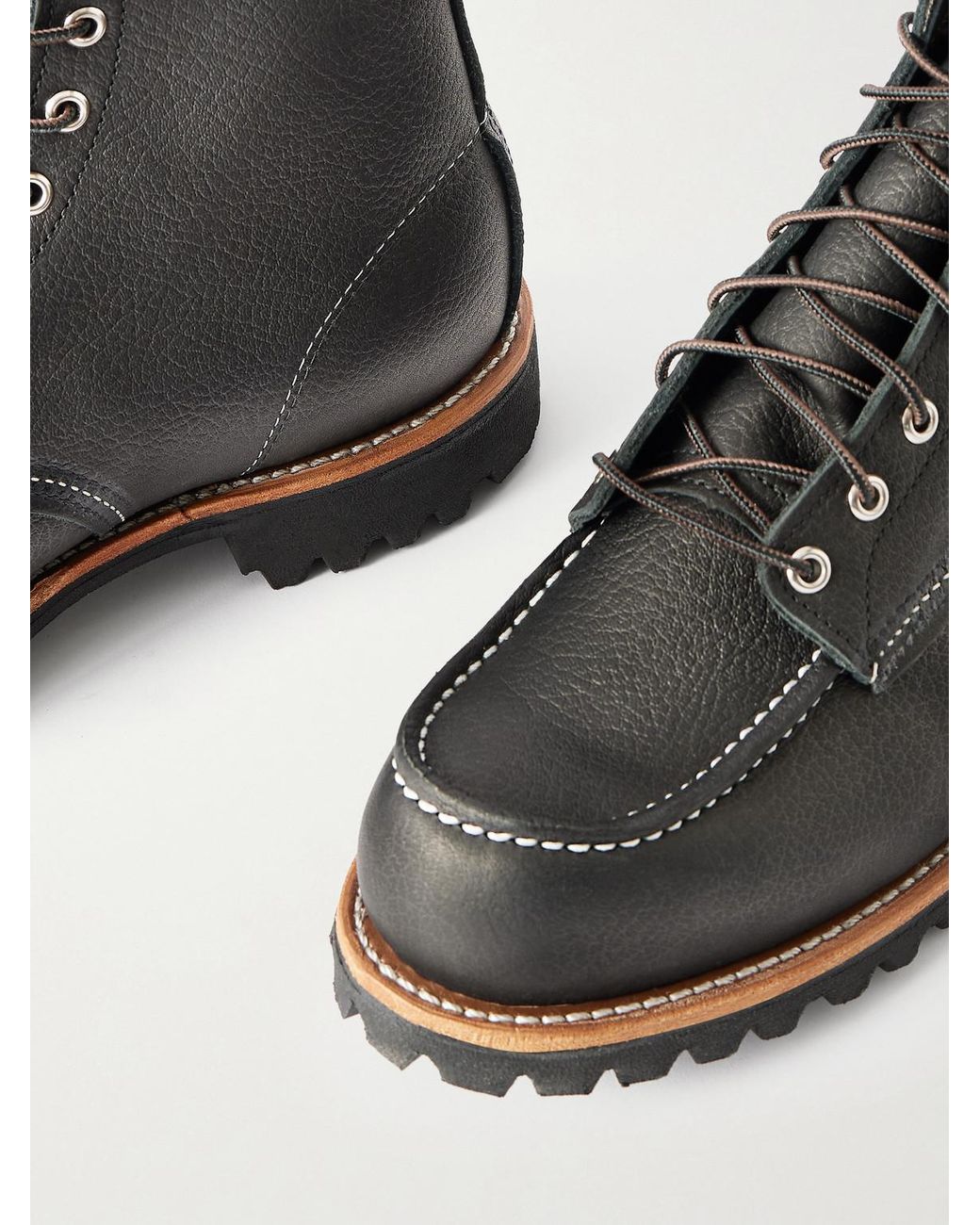 Red Wing Black 8146 Roughneck Full-grain Leather Boots for men