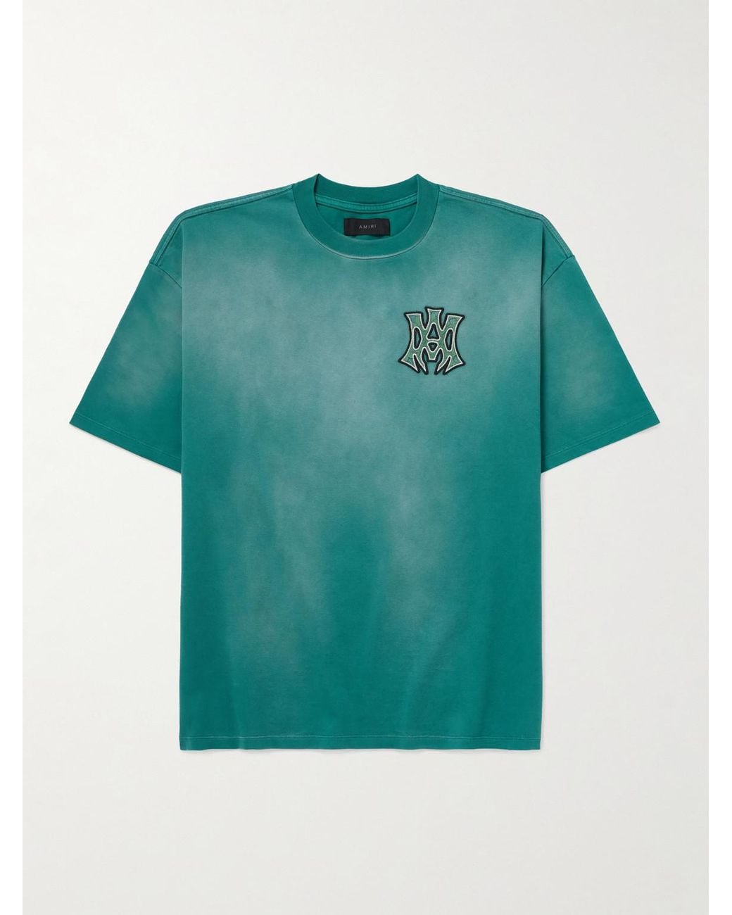 AMIRI ミントグリーン Tシャツ S amiri-Green-Logo-Appliqued-