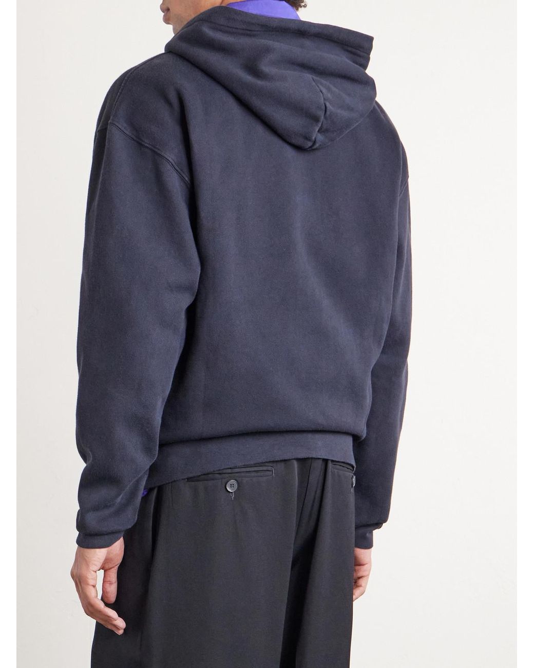 Our Legacy Blue Rascal Cotton-jersey Zip-up Hoodie for men