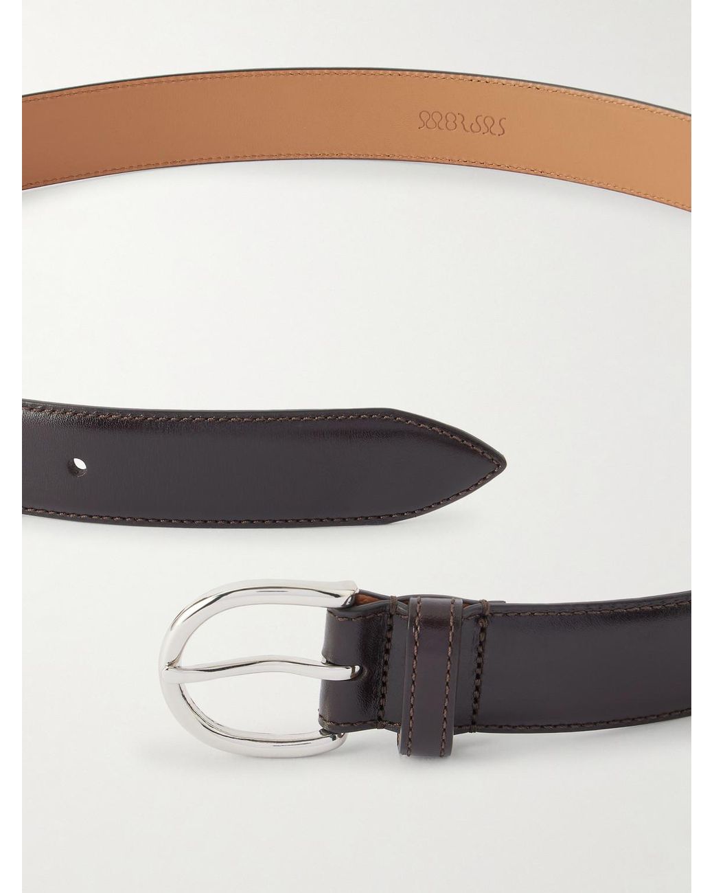 3Cm Leather Belt di Morjas in Brown da Uomo