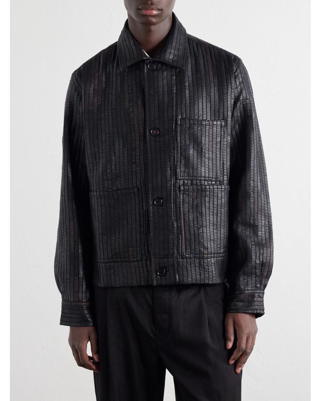 Kardo Black Bodhi Leather Jacket for men