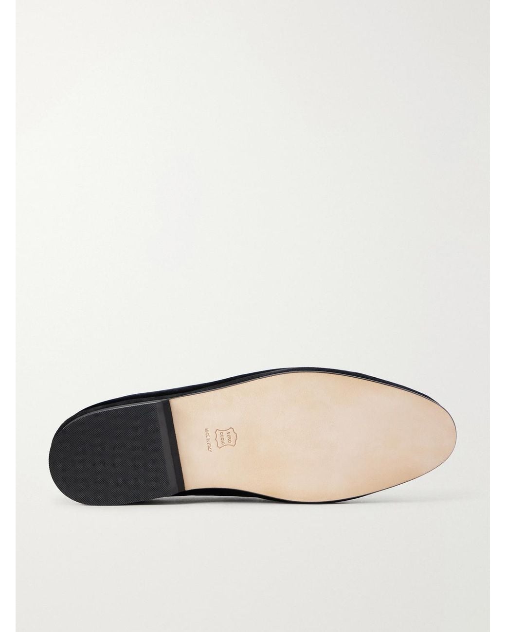 Rubinacci Black Velvet Loafers for men