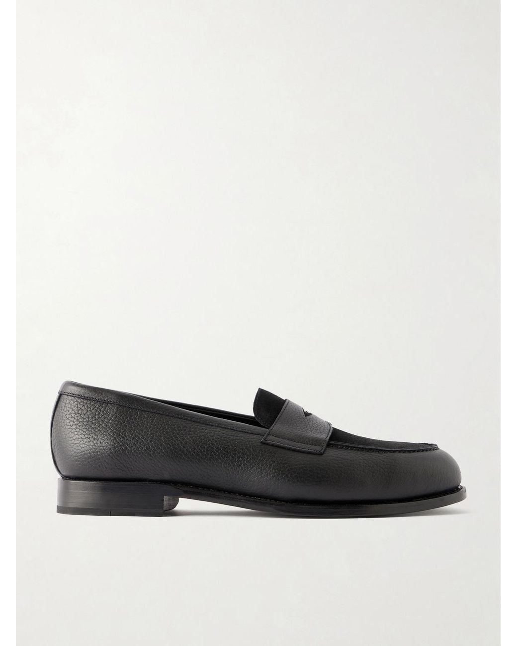 Morjas Black The Penny Loafer-Leather Flats for men