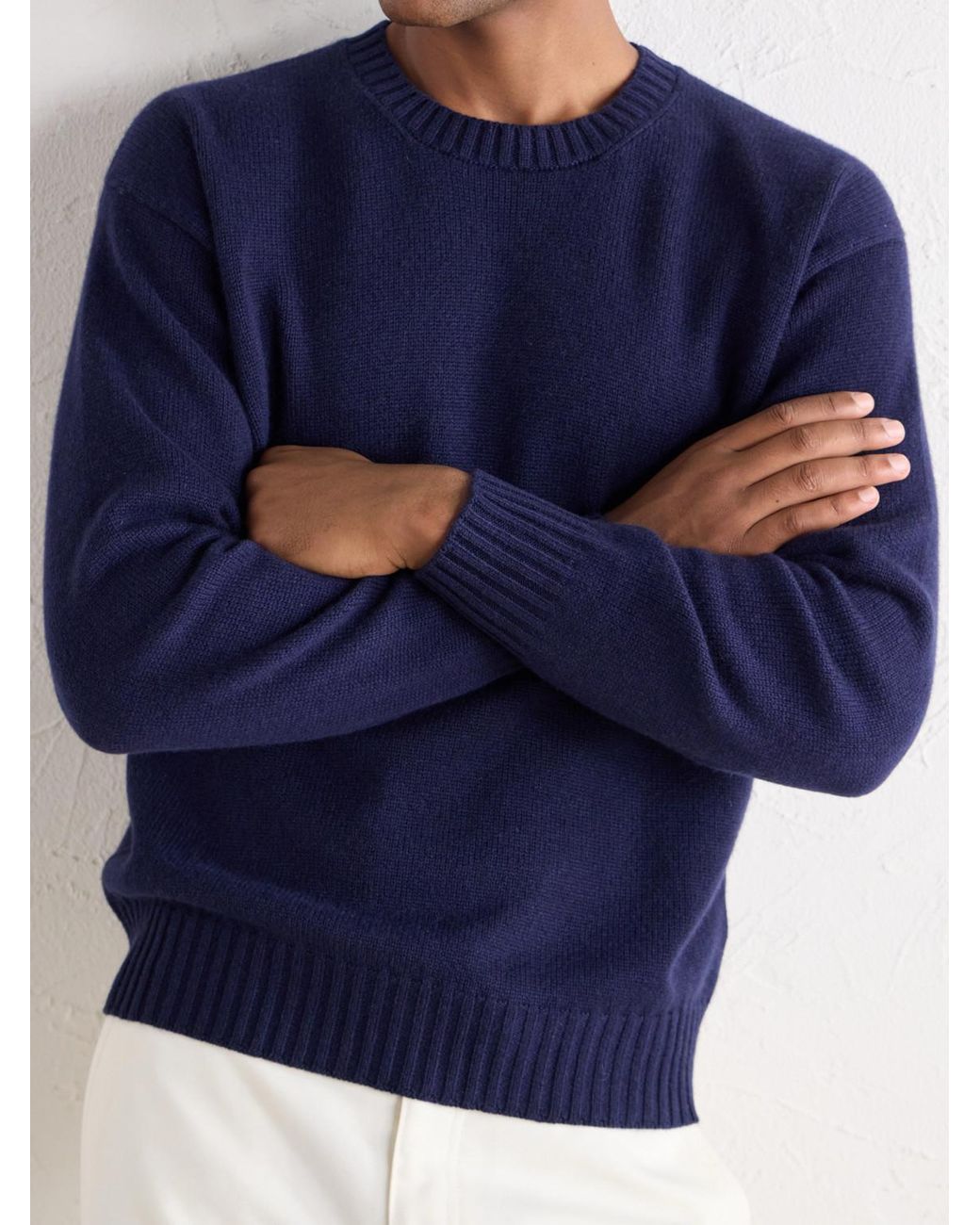 Brunello Cucinelli Blue Cashmere Sweater for men