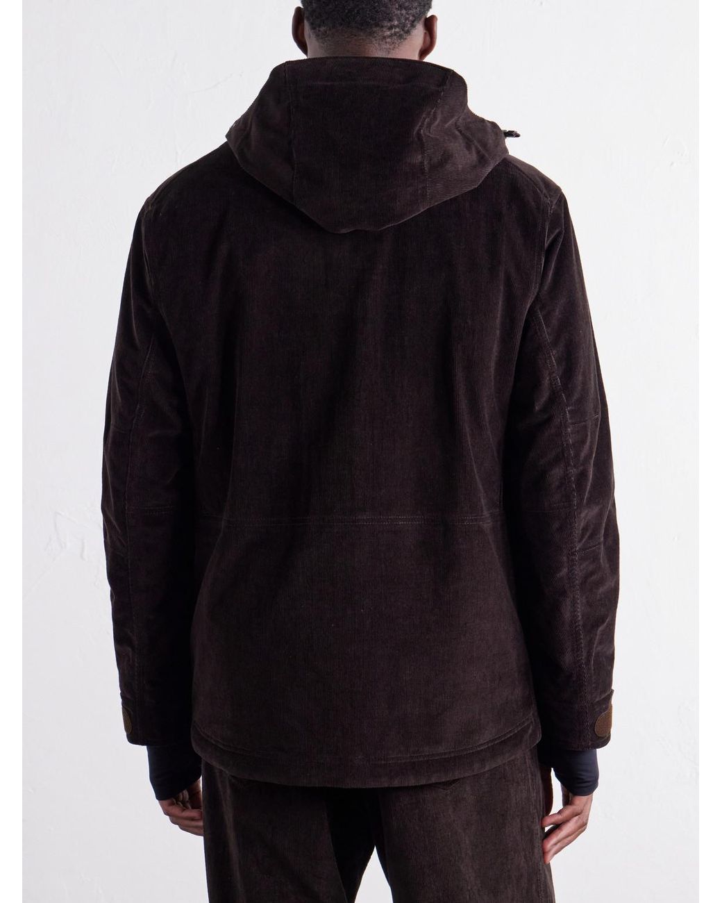 Moncler Black Airolo Hooded Cotton-Blend Tech-Corduroy Ski Jacket for men