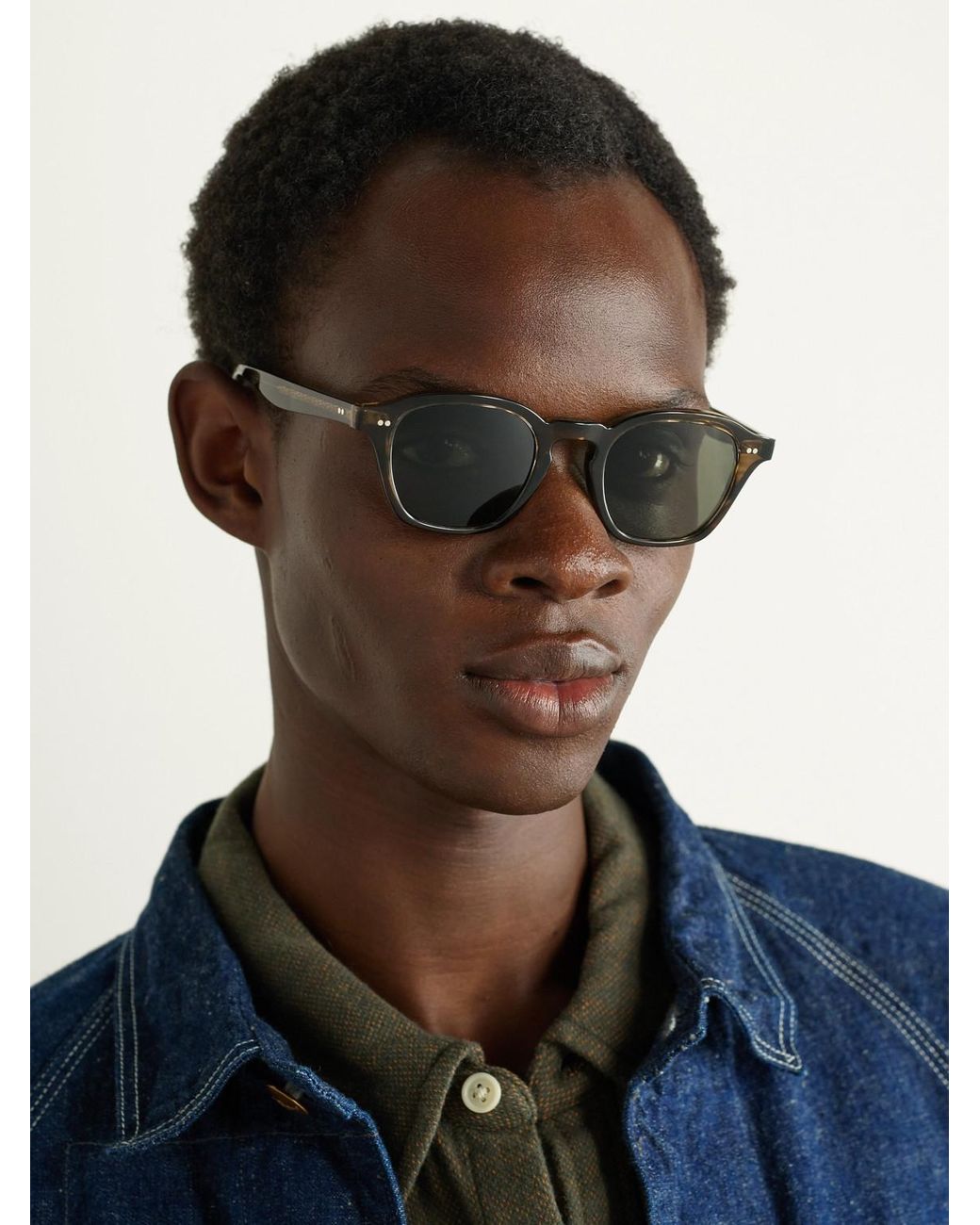 Oliver Peoples Black Eyles D-frame Acetate Sunglasses for men