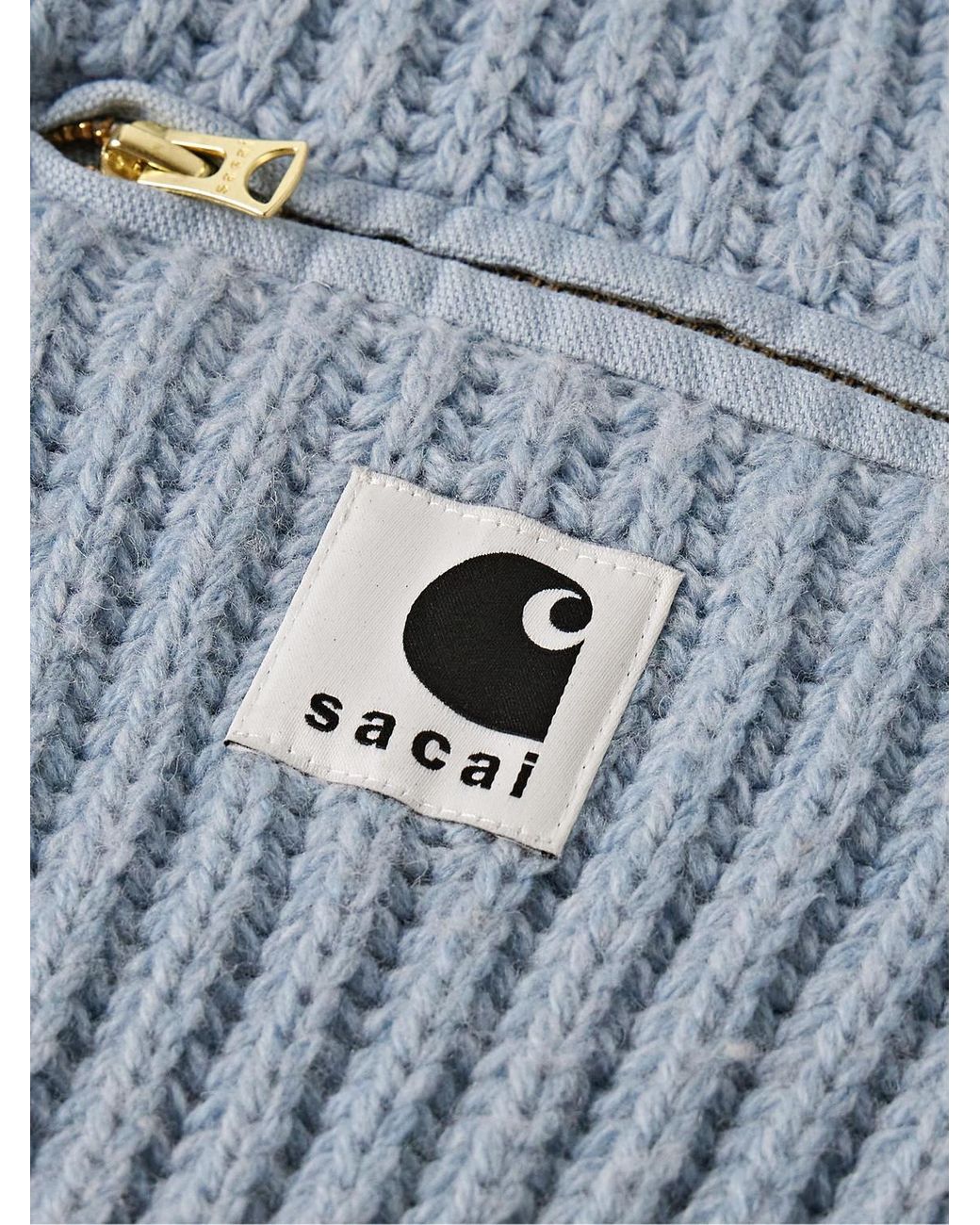 Sacai Carhartt Wip Detroit Ribbed Wool And Nylon-blend Sacai Carhartt Wip Detroit Ribbed Wool And Nylon-blend