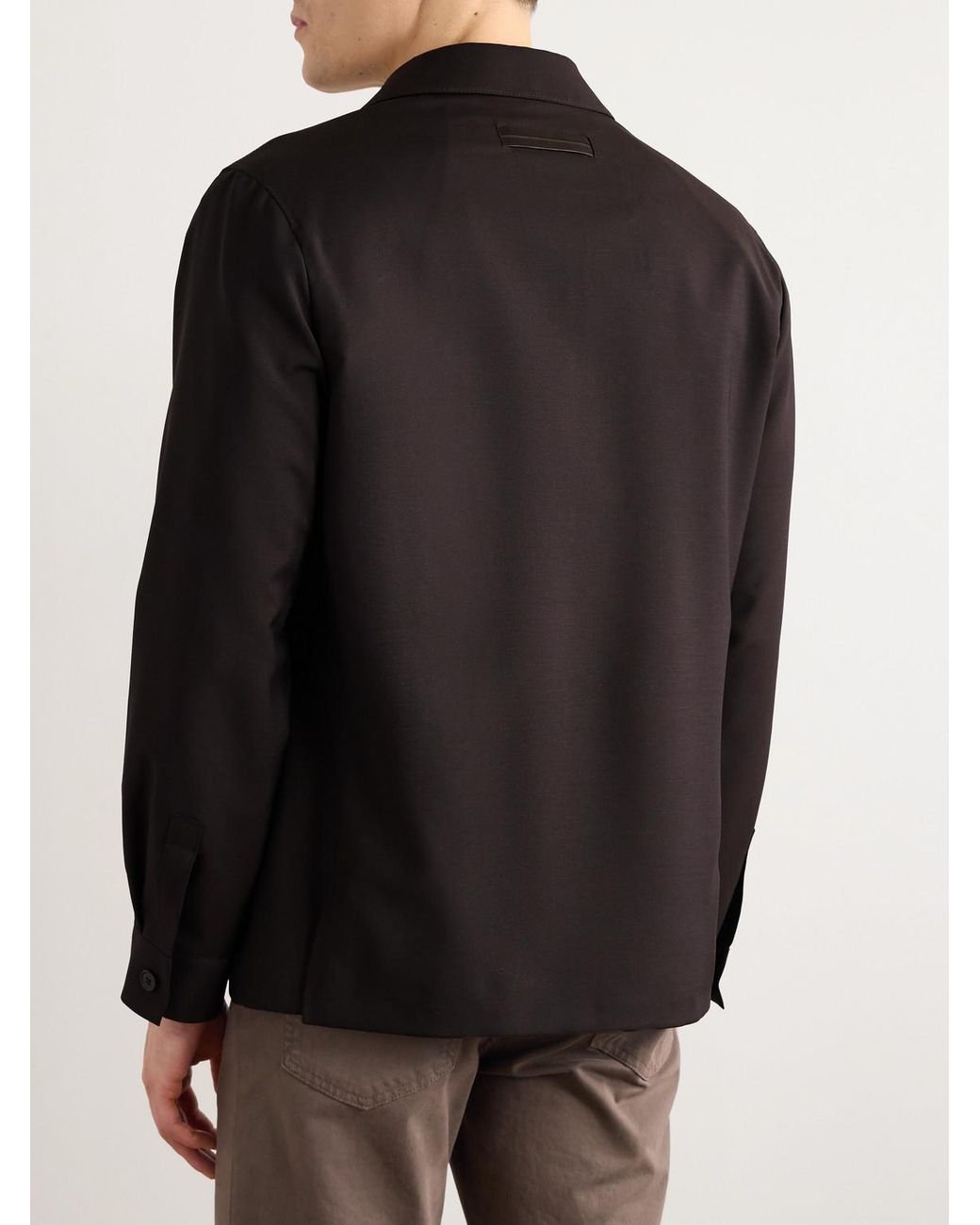 Zegna Blue Wool And Mohair-Blend Jacket for men