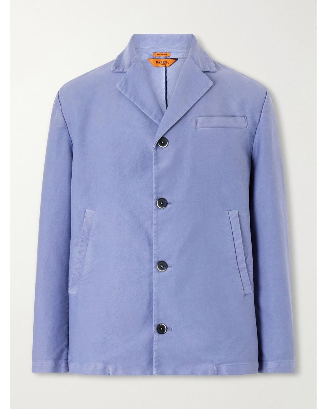 Barena Blue Cotton-Satin Blouson for men