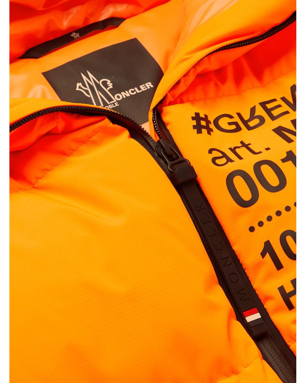 Moncler Orange Mazod Quilted Printed Ripstop Down Ski Jacket for men