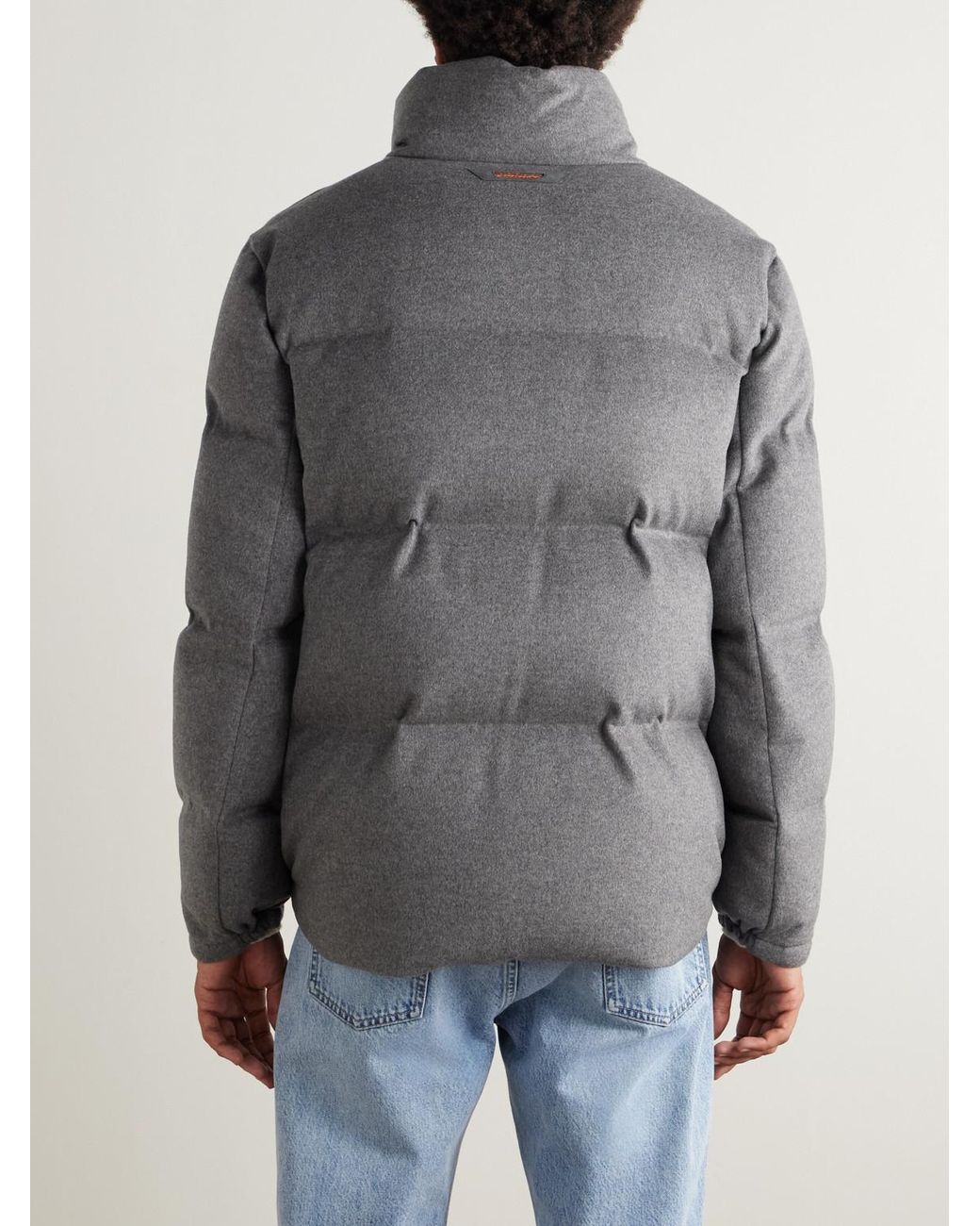 Sease Gray Tribeca Quilted Wish Virgin Wool And Cashmere-Blend Down Jacket for men