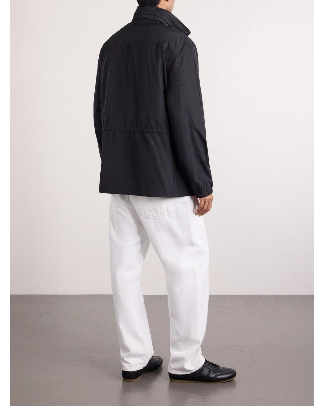 James Perse Gray Zipped Windbreaker Jacket for men