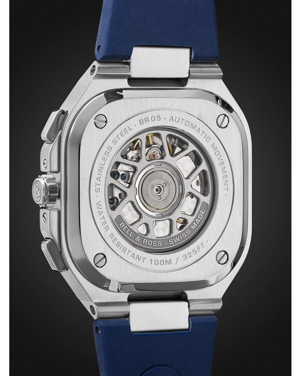 Bell & Ross Blue Br 05 Automatic Chronograph Stainless Steel Watch, Ref. Br05C-Bubu-St/Srb for men