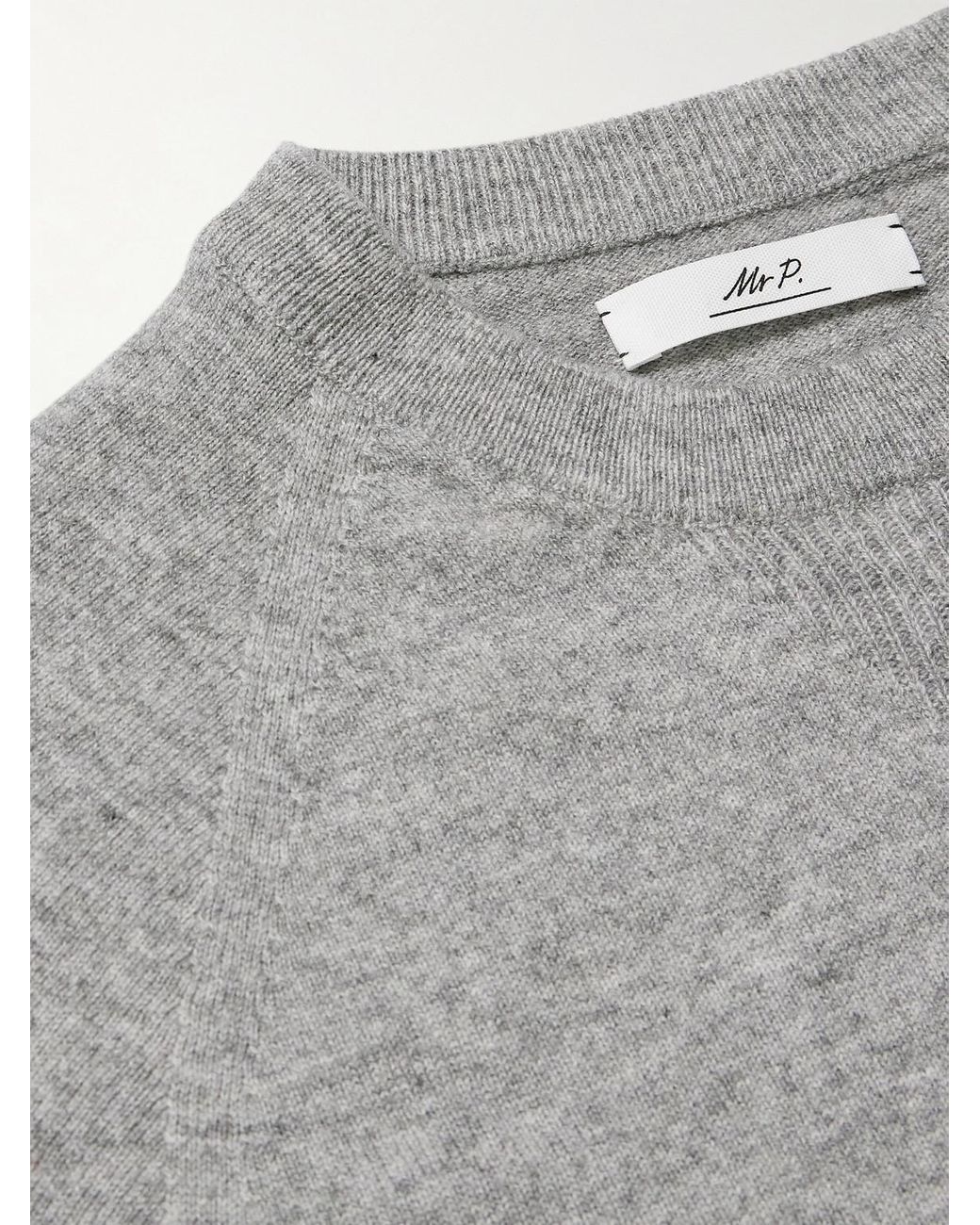 Mr P. Gray Wool And Cashmere-Blend Sweater for men