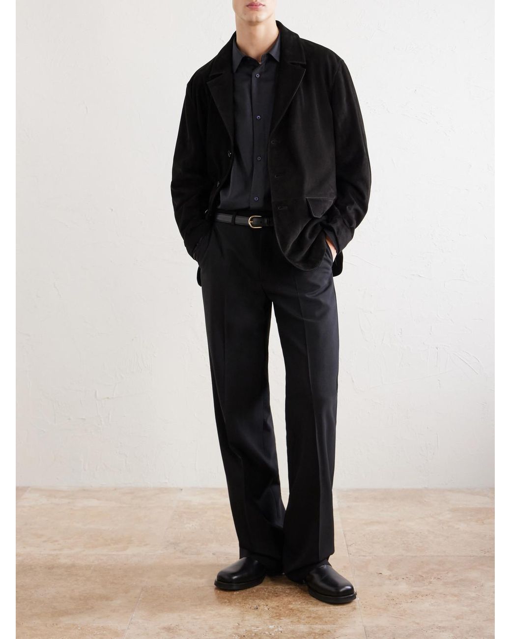 FRAME Black Suede Blazer for men