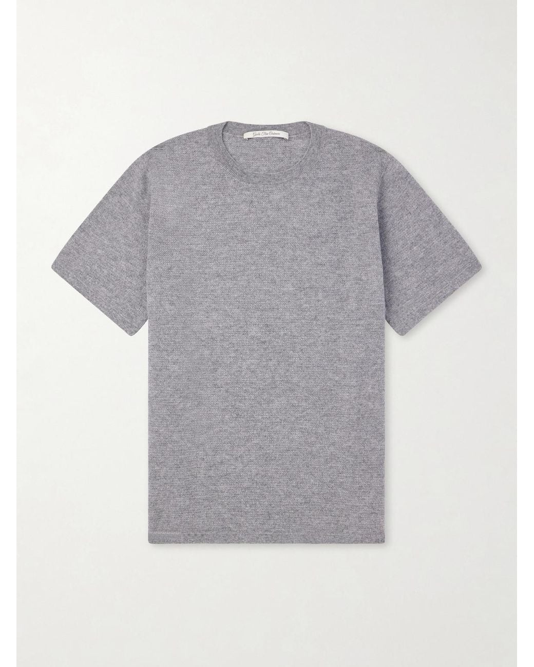 God's True Cashmere Gray Cashmere T-Shirt for men