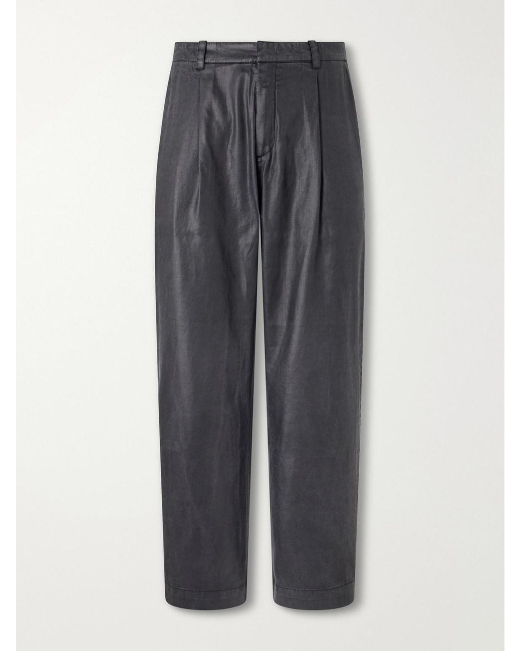 Our Legacy Gray Straight-Leg Tencel Lyocell Trousers for men