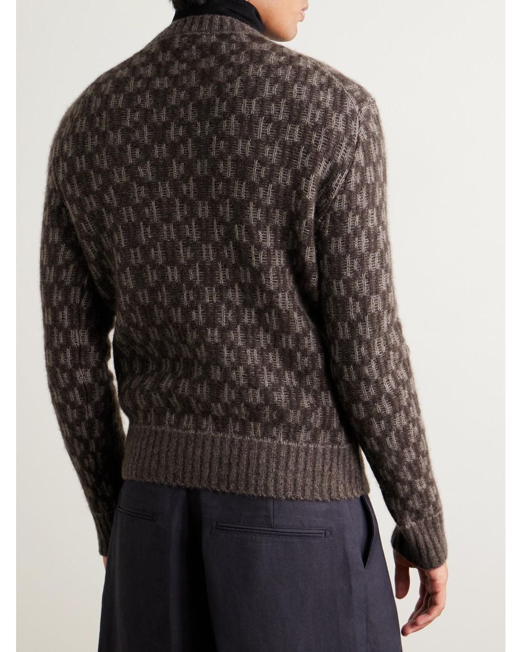 Piacenza 1733 Gray Cashmere-blend Sweater for men
