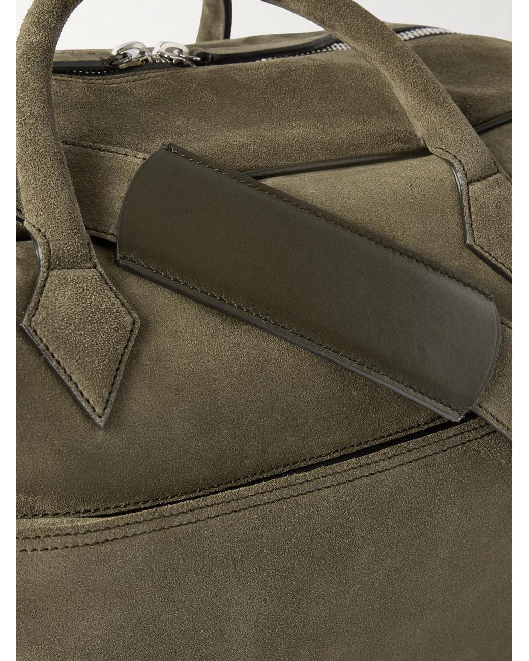 Metier Green Closer Two Day Suede Weekend Bag for men