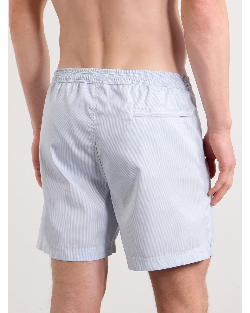 Sunspel Blue Straight-Leg Mid-Length Seaqual Swim Shorts for men