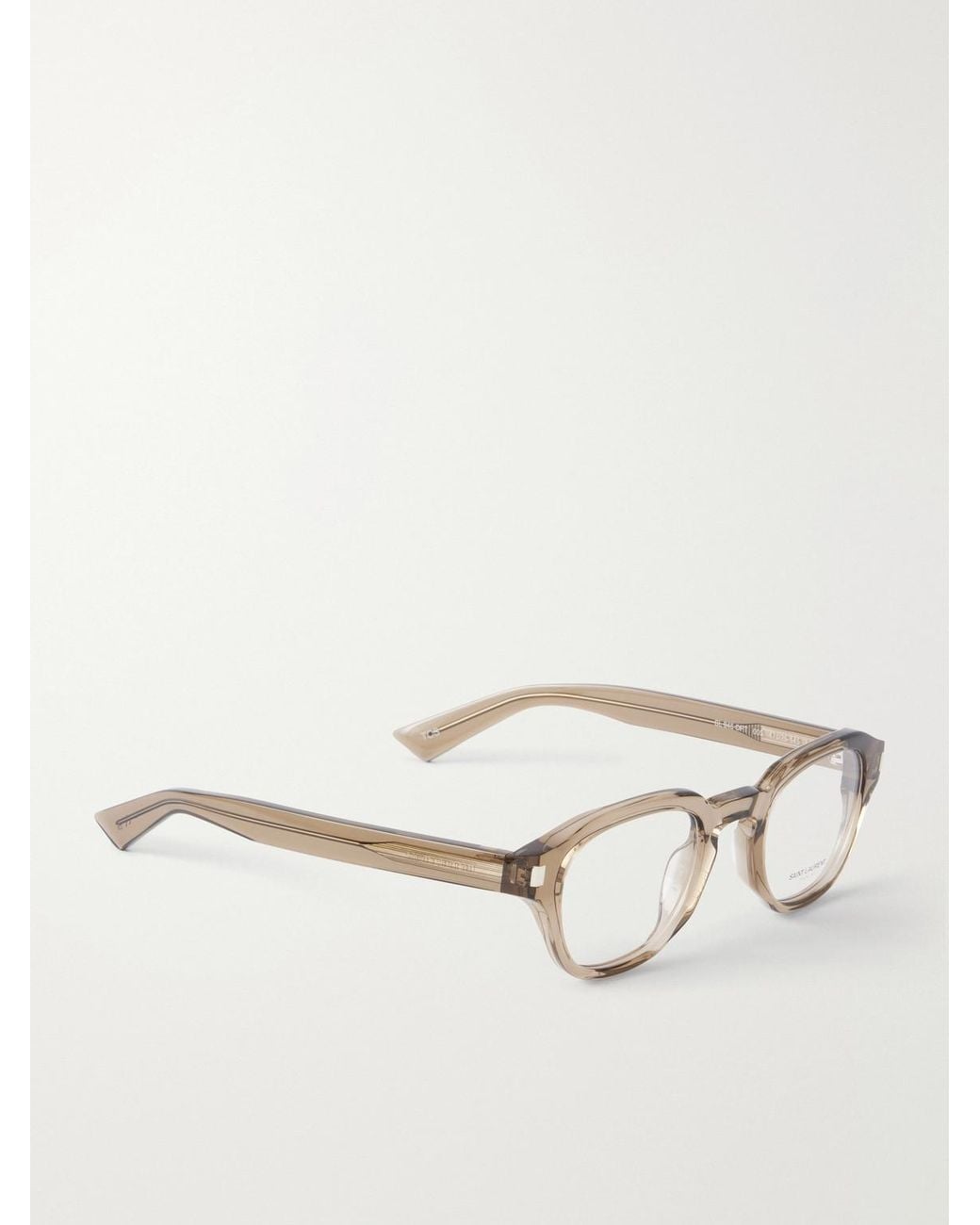 Saint Laurent Natural Sl 946 Opt Round-Frame Recycled Acetate Glasses for men