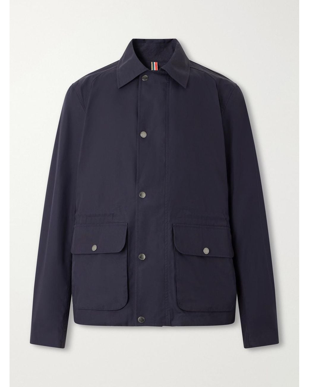 Orlebar Brown Blue Dwight Iii Organic Cotton-Twill Blouson Jacket for men