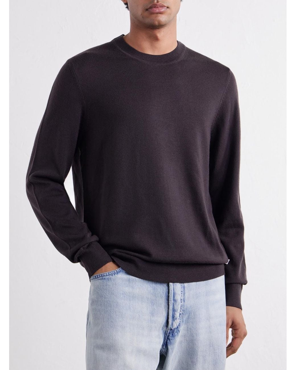 NN07 Black Ted 6605 Wool Sweater for men