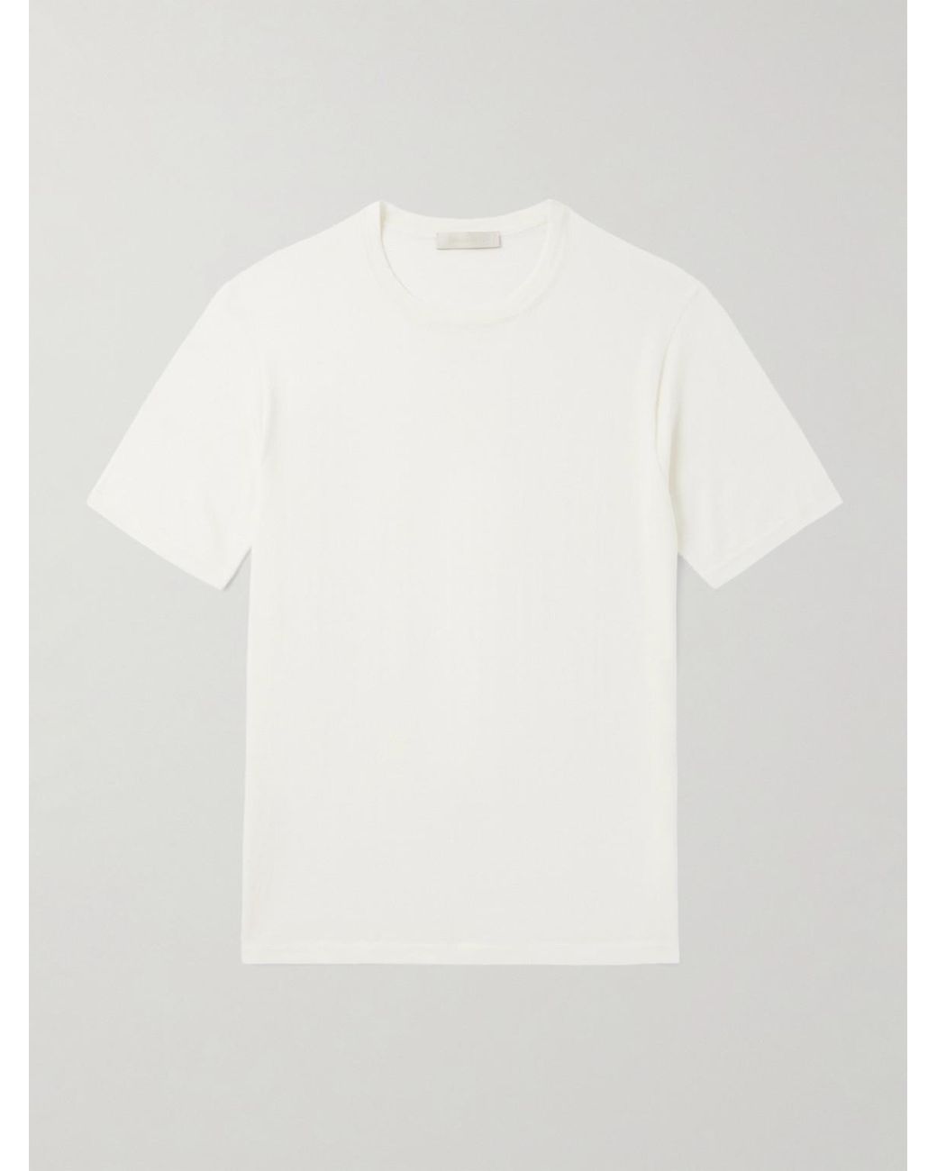 Saman Amel White Wool T-Shirt for men