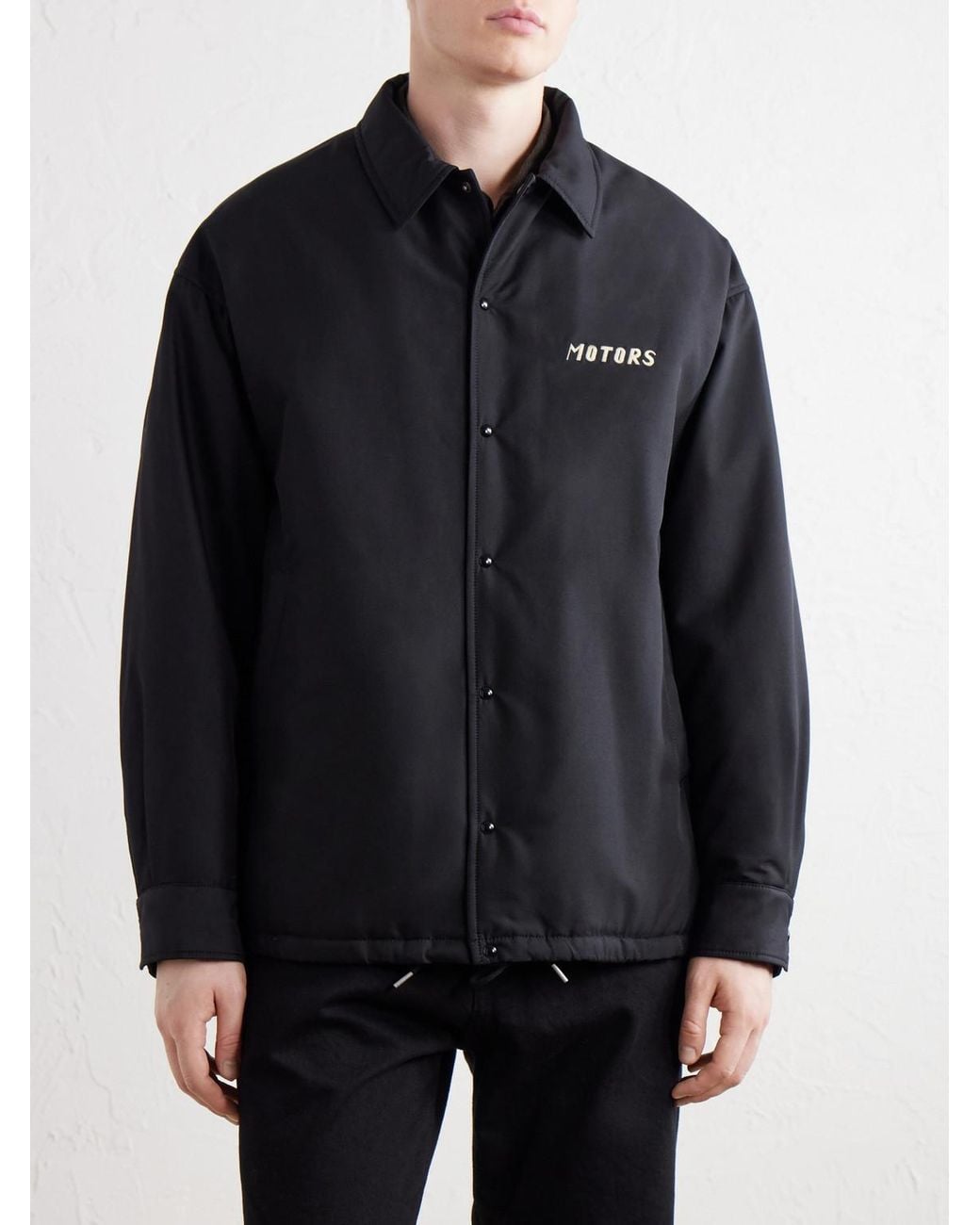 Visvim Black Embroidered Wool And Silk-Blend-Twill Jacket for men
