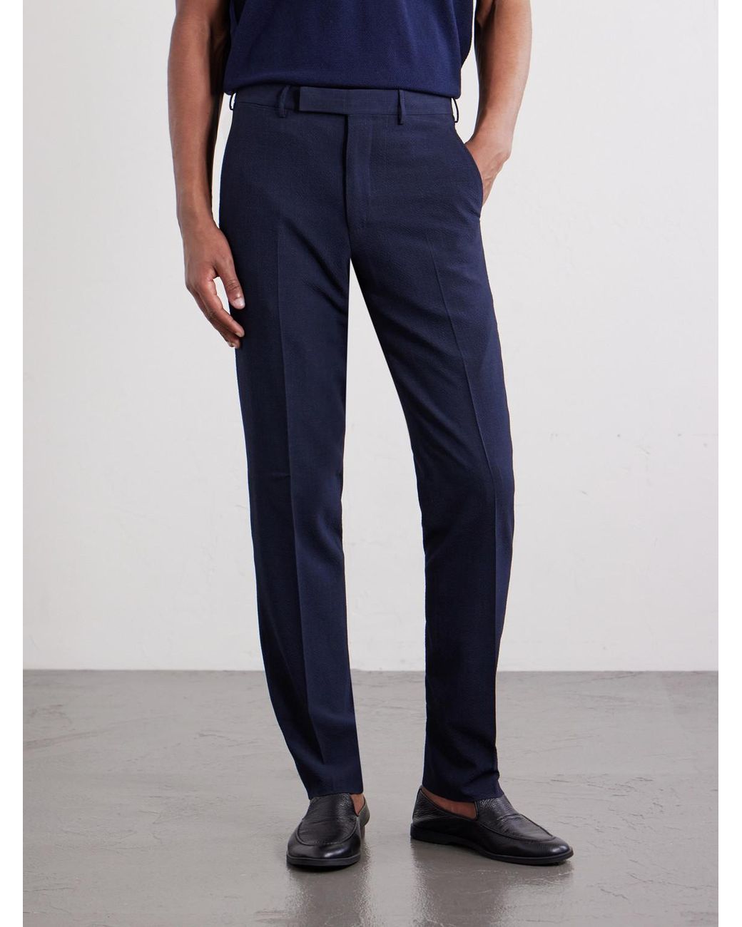 Zegna Blue Straight-leg Wool for men