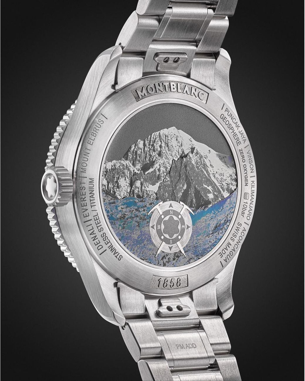 Montblanc Black 1858 Geosphere 0 Oxygen Automatic Interchangeable Titanium And Ceramic Watch, Ref. 133303 for men