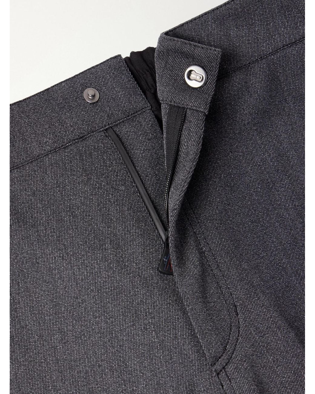 Moncler Gray Straight-Leg Padded Virgin Wool-Twill Ski Pants for men
