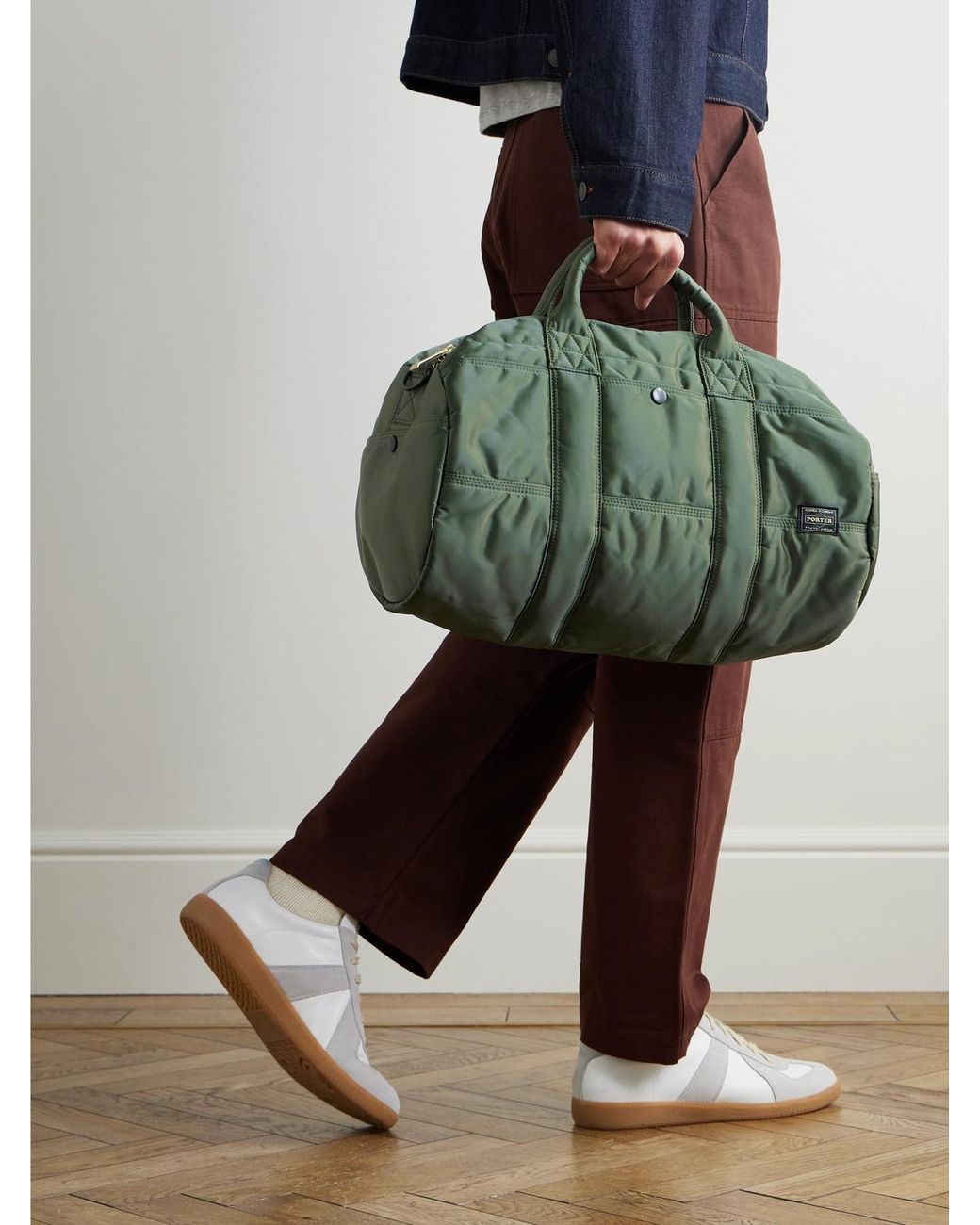 Porter-Yoshida and Co Green Tanker Drum Nylon-twill Weekend Bag for men