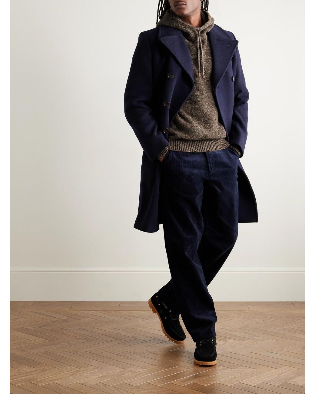 Inis Meáin Gray Lifeline Merino Wool And Cashmere-blend Hoodie for men