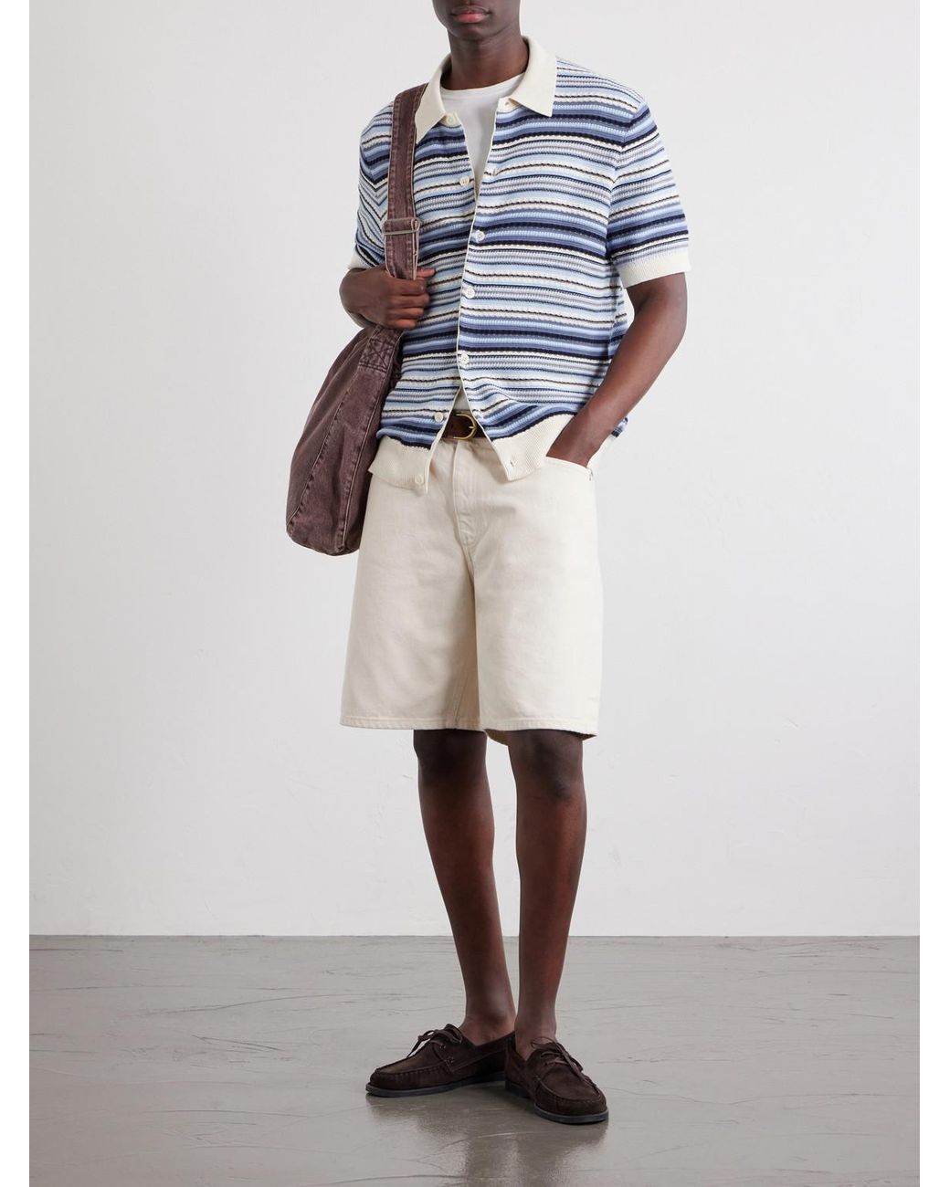 NN07 Natural Otis Straight-Leg Organic Denim Shorts for men