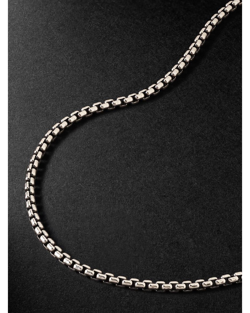 David Yurman Black Box Chain Silver Necklace for men