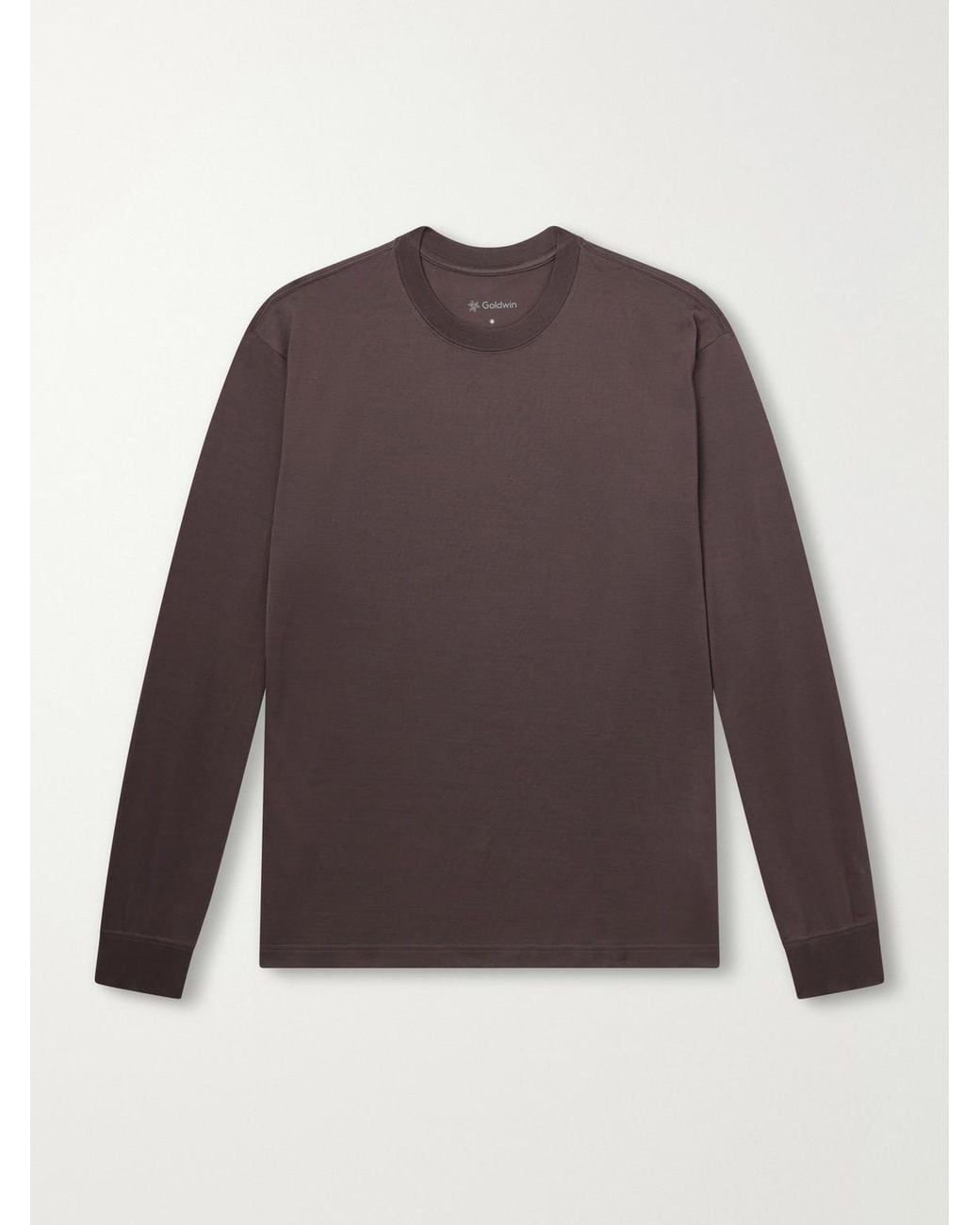 Goldwin Brown Wool And Lyocell-Blend Jersey Sweater for men