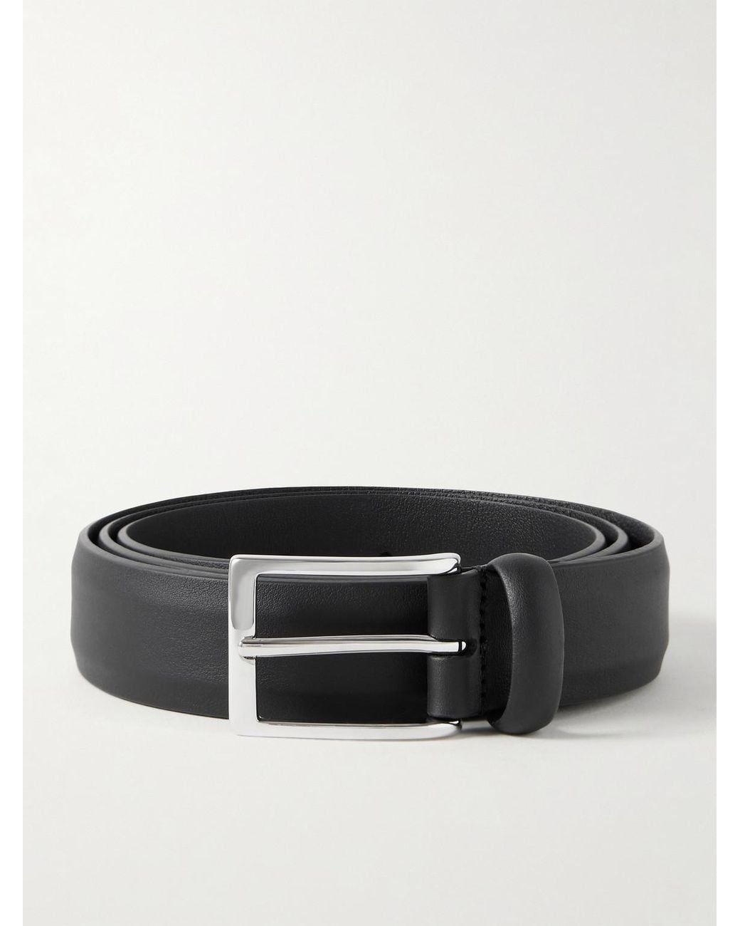 Andersons Black 3Cm Leather Belt for men