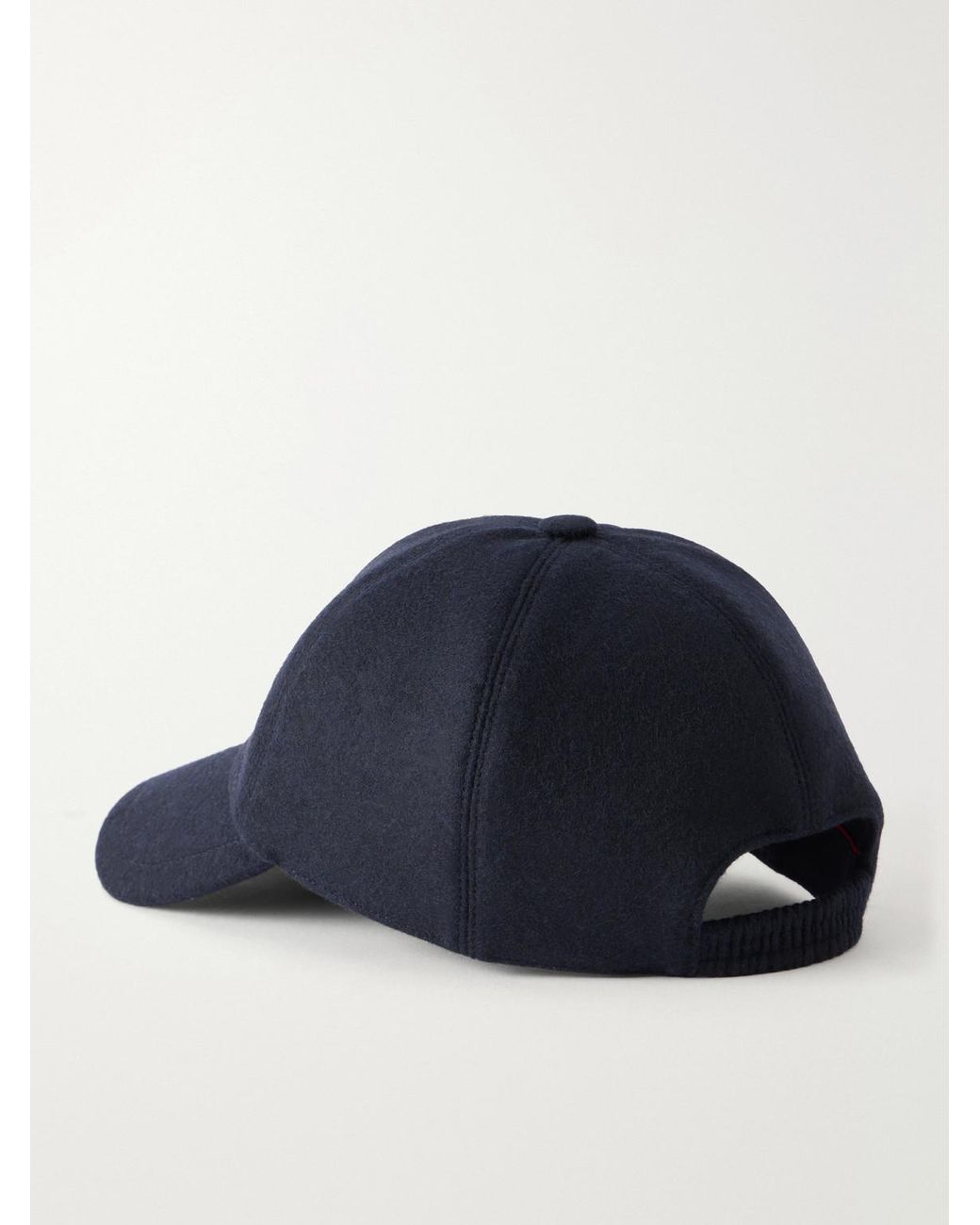 Kiton Blue Logo-Embroidered Cashmere Cap for men